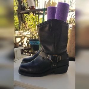 Xelement Mid Calf Black Leather Motorcycle Riding Boots Women’s size 8.5